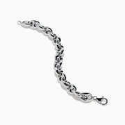 Men's Sterling Silver Puffed Mariner Link Bracelet