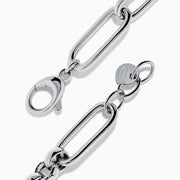 Sterling Silver Alternating Oval Link Bracelet