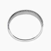 Lab Grown Diamond Three-Row Graduated Bangle in 14K White Gold