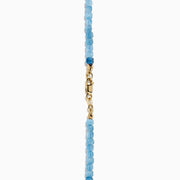 14K Yellow Gold Aquamarine Beaded Necklace