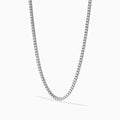 The 14K White Gold Diamond Tennis Necklace, 4.50 TCW, features a continuous row of sparkling white diamonds set in an elegant gold chain, displayed on a plain white background.
