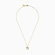 14K Yellow Gold Diamond Pavé Chai Pendant