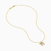 14K Yellow Gold Diamond Pavé Chai Pendant
