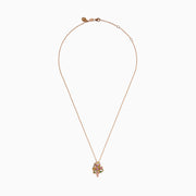 14K Rose Gold Multi Sapphire and Diamond Octopus Pendant