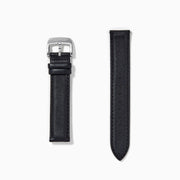 Black – 18mm Smooth Calf Leather Watch Strap