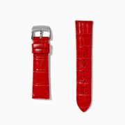 Red – 22mm Exotic Print Calf Leather Watch Strap