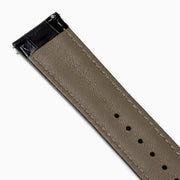 Black – Extra-Long 22mm Exotic Print Calf Leather Watch Strap