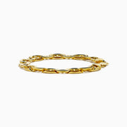 Men's 14K yellow gold heavy hollow mariner chain bracelet featuring thick oval links and a lobster clasp, displayed in a circular shape on a white background.