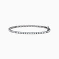 The Lab Grown Diamond 2.95ct Tennis Bracelet in 14K White Gold features a continuous row of sparkling lab grown diamonds, elegantly set against a plain white background.