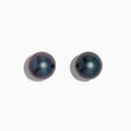 The 14K White Gold Tahitian Pearl Stud Earrings feature round pearls and are shown against a plain white background.