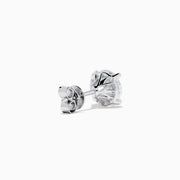 The Star Lab Grown Diamond Stud Earrings feature round, clear lab diamonds set in elegant four-prong 18K white gold settings, shown on a white background.