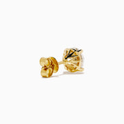 The Star Lab Grown Diamond Stud Earrings in 18K yellow gold feature round, clear lab diamonds in prong settings, shown against a white background.