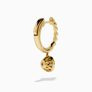 Star Lab Grown Diamond Beaded Hoop Solitaire Drop Earrings in 18K Yellow Gold, each featuring a solitaire diamond drop and beaded texture, beautifully displayed on a white background—perfect as timeless statement earrings.
