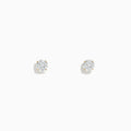 A pair of 14K Yellow Gold Diamond Solitaire Stud Earrings (0.75 TCW) are displayed against a white background.