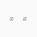 14 Karat White Gold Diamond Stud Earrings with 1.00TCW round diamonds are shown on a plain white background.