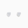 14 Karat White Gold Diamond Stud Earrings featuring round diamonds totaling 2.00TCW are displayed against a plain white background.