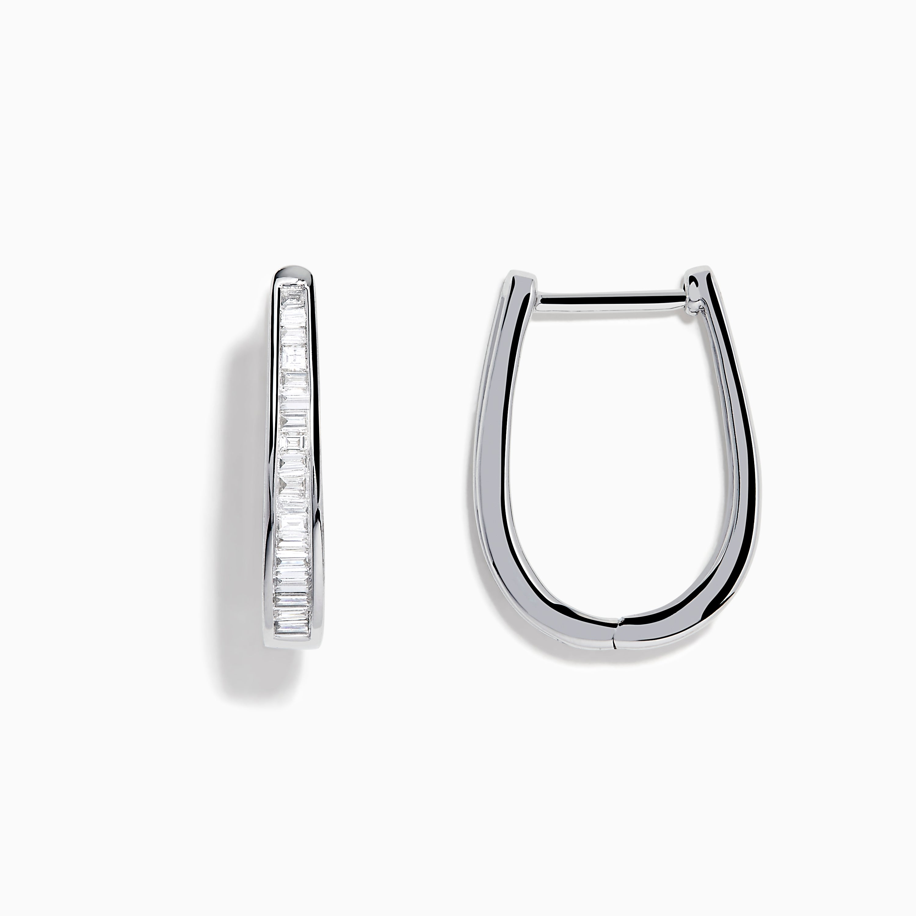 Brilliante Italia 1.86 DEW Simulated Diamond Pave J-Hoop Earrings main image 1