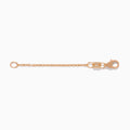 The 14K Rose Gold 1.2mm 2-Inch Cable Chain Extension features a small round link on one end and a lobster clasp on the other, shown against a white background.