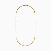 The 14K Yellow Gold Hollow Paperclip Chain features elongated, rectangular links and is shown against a white background.