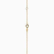 The 14K Yellow Gold MAMA Cable Chain Necklace features a bold "MAMA" pendant in capital letters on a delicate yellow gold cable chain, beautifully displayed against a white background.