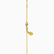 The Mosaic 14K Yellow Gold Multi Gemstone Floral Pendant features a five-petal flower with each petal showcasing a different colored gemstone, outlined by small diamonds, suspended from a fine gold chain.