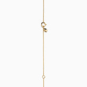 The Mosaic 14K Yellow Multi Color Gemstone Freshwater Pearl and Diamond Necklace features evenly spaced freshwater pearls with green, yellow, purple, clear, and blue gemstones, all set in 14K yellow gold.