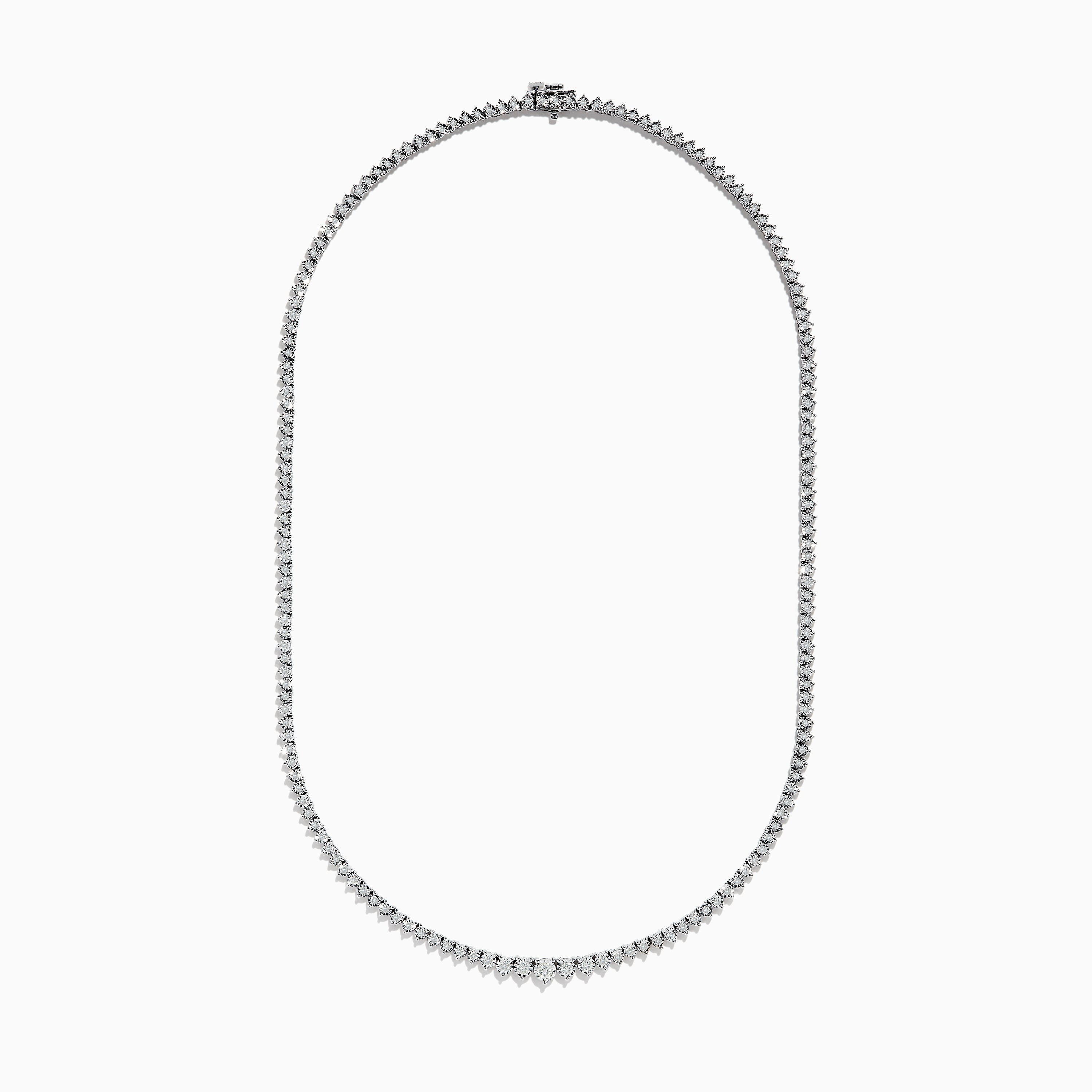 18ct White gold diamond pave tennis charm main image 1
