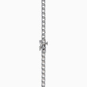The Canare 18K Two Tone Gold White and Yellow Diamond Necklace showcases square yellow diamonds, each framed by small white diamonds, evenly set along the chain for a refined two-tone gold effect.