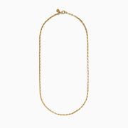 The Mens 14K Yellow Gold Luciano Box Chain Necklace, 22, features rectangular links and a simple, elegant design. Displayed against a white background in a loose semicircle, its perfect for any occasion.