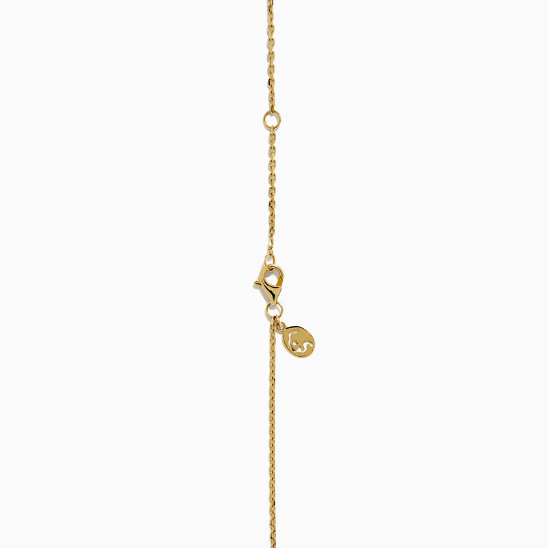 The Signature 14K Yellow Gold Diamond and Emerald Panther Pendant showcases a diamond-adorned panther head with green gemstone eyes and a textured gold link, creating a bold, luxurious necklace.
