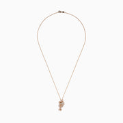 The Pave Rose 14K Rose Gold Diamond Multi Butterfly Pendant features a rose gold chain with a butterfly pendant adorned with sparkling white diamonds in a cascading design, set against a plain white background.