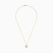 The Doro 14K Yellow Gold Diamond Star of David Pendant features a geometric design with sparkling diamonds along its lines, shown against a white background for an elegant and timeless look.