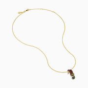 Watercolors 14K Yellow Gold Multi Sapphire Seahorse Pendant