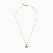 14K Yellow Gold Tanzanite and Diamond Crab Pendant