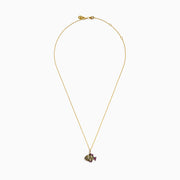 The 14K Yellow Gold Multi Sapphire and Diamond Tropical Fish Pendant features diamond accents, vibrant sapphires, a blue sapphire eye, pink fins, and a loop for attaching to your favorite chain.