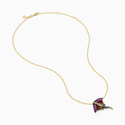 Watercolors 14K Yellow Gold Multi Sapphire, Tsavorite and Diamond Stingray Pendant