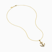 14K Yellow Gold Diamond Pave Anchor Pendant