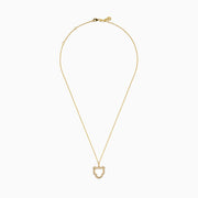 The Signature 14K Yellow Gold Diamond Sculpted Panther Outline Pendant features a panther-shaped pendant with diamond accents along the edges, suspended from a delicate gold chain.