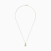 The Bouquet 14K Two-Tone Diamond Pendant (0.32 TCW) features a flower-shaped design with sparkling diamonds in a stunning circular floral pattern, set on an elegant gold chain.