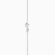 The 925 Sterling Silver Diamond Star of David Pendant is showcased on a silver chain, elegantly displayed against a white background.