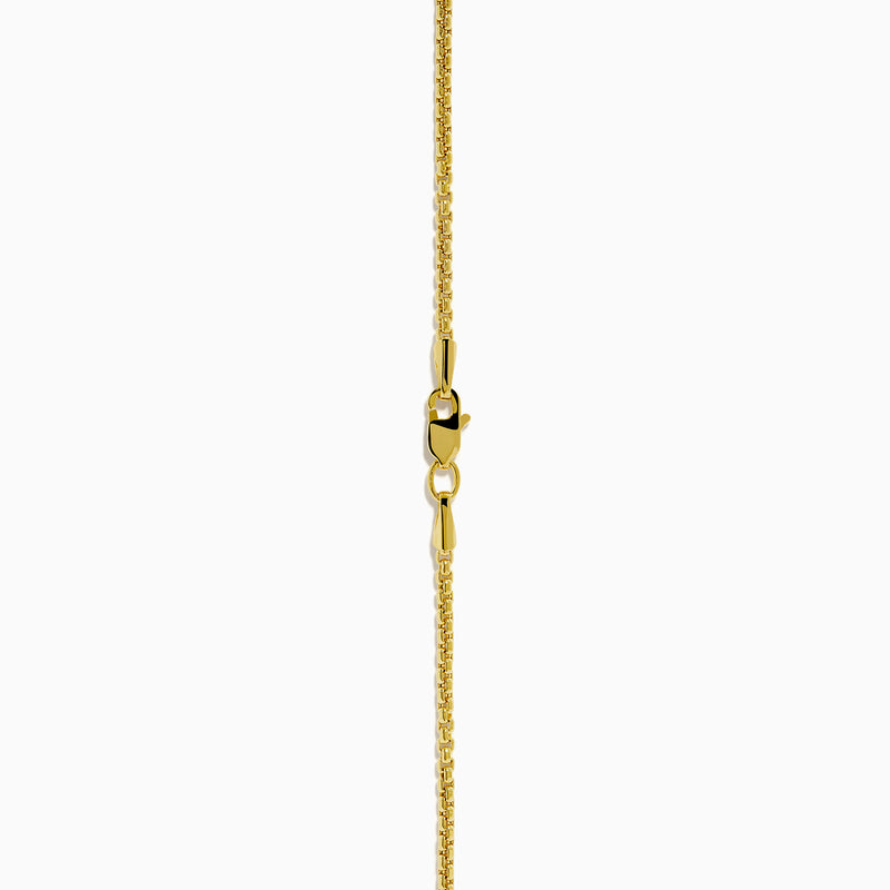 The Men's 14K Yellow Gold Brown Diamond Dog Tag Pendant features rows of small round brown diamonds set in a precise grid on a rectangular yellow gold dog tag.
