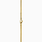 The 14K Yellow Gold Emerald and Diamond Double Halo Pendant showcases a rectangular green emerald surrounded by two sparkling diamond halos, displayed on a white background.