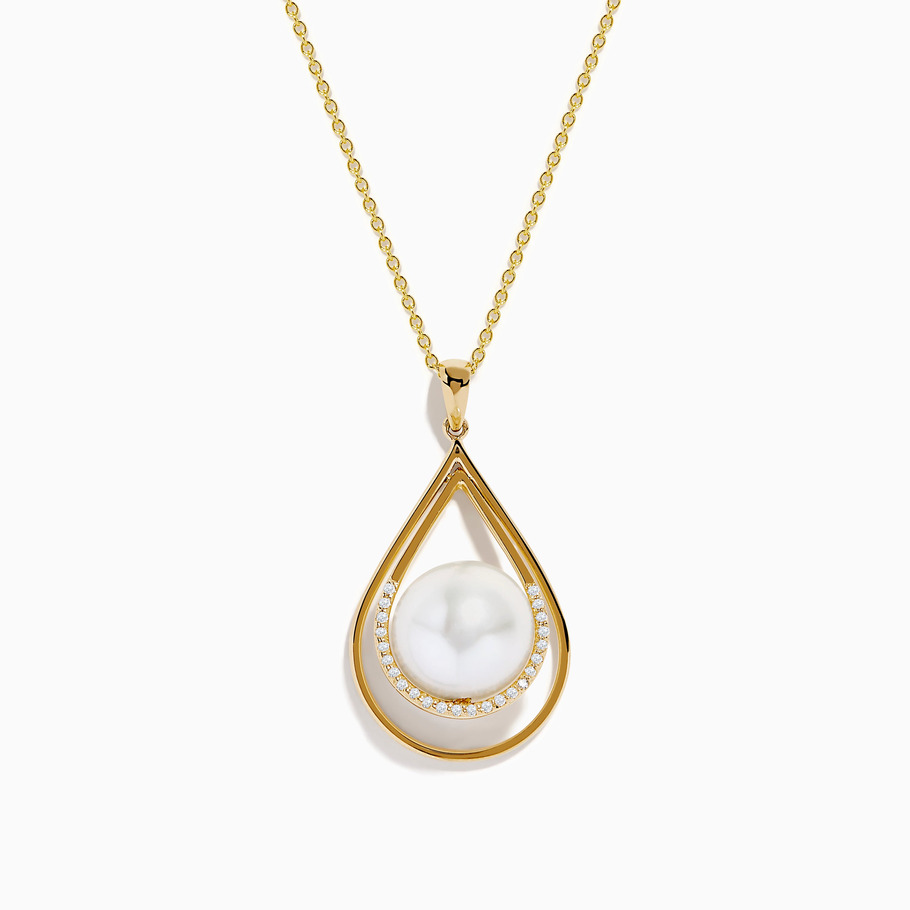9ct Yellow Gold Drop Freshwater Pearl Pendant main image 0