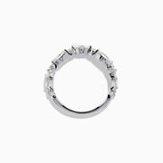 The Star Lab Grown Diamond Wedding Band in 18K White Gold features five marquise-cut lab-grown diamonds set along the band, shown against a white background.