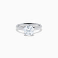 The Star Lab Grown Diamond Ring in 18K White Gold features a large round lab diamond solitaire on a polished band, shown against a plain white background.