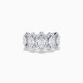 The 14K White Gold Diamond Marquise Halo Band Ring features five marquise diamond clusters, each surrounded by a halo of smaller diamonds, shown against a plain white background.