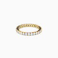The 14K Yellow Gold Prong Set Diamond Eternity Band, 1.00 TCW, is shown against a plain white background.