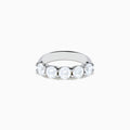 The 14K White Gold 5-Stone U-Prong Diamond Band, 2.50 TCW, features five round diamonds set in a row on a sleek white gold band, shown against a plain white background.