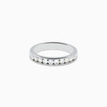 The 14K White Gold 10-Stone Channel Set Diamond Band, 0.50 TCW features a row of sparkling round diamonds set in white gold, shown against a plain white background.
