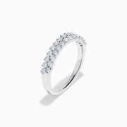 Lab Grown Diamond Double-Row Band in 14K White Gold